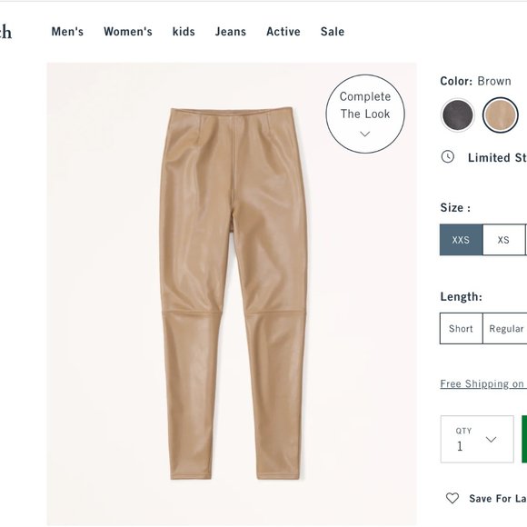Abercrombie & Fitch Pants - Abercrombie & Fitch Classic Vegan Leather Leggings NWT
